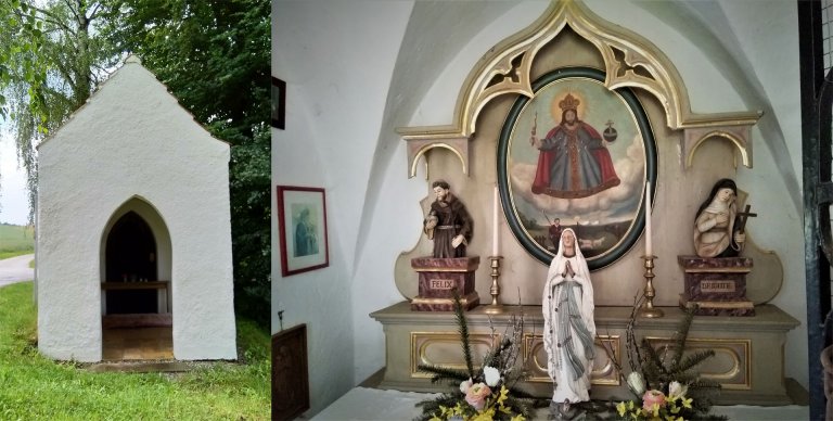 Grossansicht in neuem Fenster: Wolnzach - Wegkapelle / Demengereut im Brandfeld Grossansicht in neuem Fenster: Wolnzach - Wegkapelle / Demengereut im Brandfeld